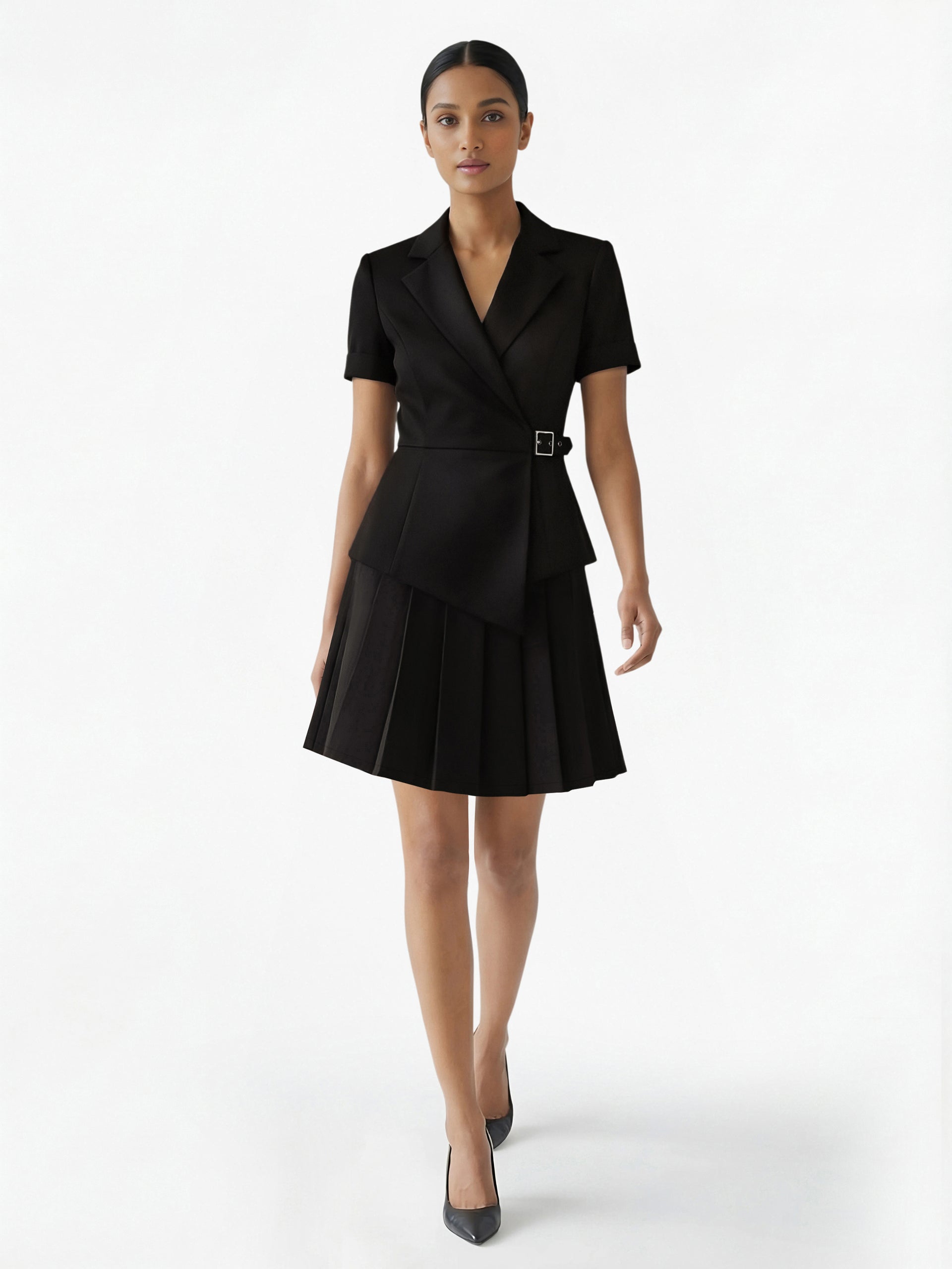 Valentina Two-Piece Pleated Dress