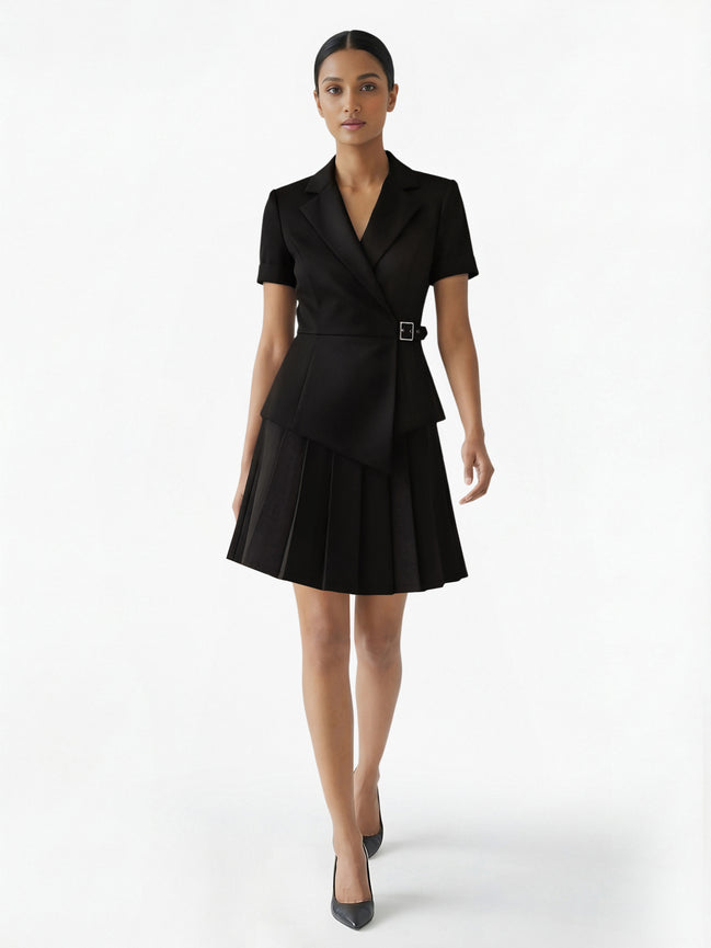 Valentina Two-Piece Pleated Dress