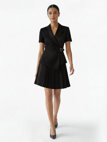 Valentina Two-Piece Pleated Dress