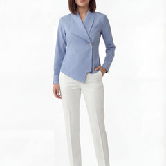 Eloise Offset Lapel Blouse