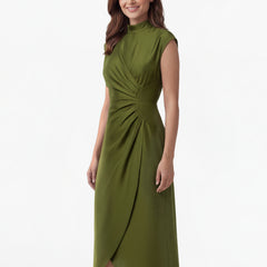 Luna Skew Drape Midi Dress