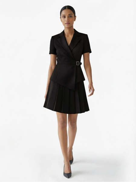 Valentina Two-Piece Pleated Dress