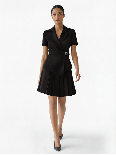 Valentina Two-Piece Pleated Dress